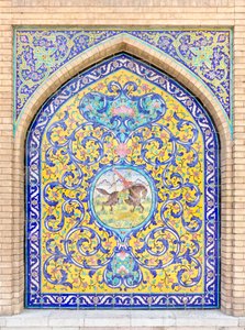 Flisarbeid ved Golestan-palasset, Teheran, Iran (bilde)