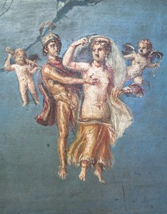 Mars og Venus på blå bakgrunn, Herculaneum
