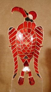 Eagle, fra skatten til Apahida II, migrasjonsperiode, 500-600-tallet (gull og granat)