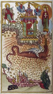 Apocalypse of St John, ca. 1750 (miniatyr) av School Russian