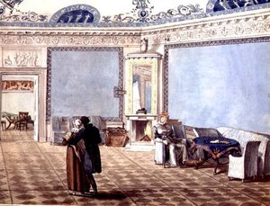 Nyklassisk blå salong i St. Petersburg av School Russian