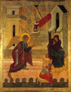 Bebudelsen russisk ikon fra 1560. Russland. Kloster Solonsky. av School Russian