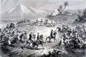 An Adventure, Traveler Attacked by Brigands, illustrasjon fra 