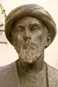 Leder av Moses Maimonides (1135-1204) (bronse) (detalj av 237390)