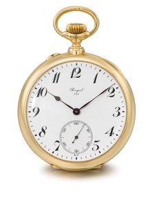 Openface nøkkelfri ett minutts tourbillon-klokke, Breguet nr. 986 (glass og metall) (se også 1127361) av Swiss School