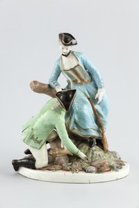 Romantisk par (porselen) av Swiss School