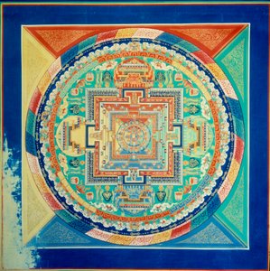 Mandala de Sarvavid Vairocana-taket til potala-palasset a lhasa. Tibet