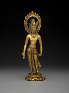 Padmapani, 8. eller 9. århundre (forgylt bronse) av School Tibetan