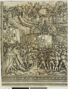 Kampanjen i Ungarn, fra The Triumphal Arch of Maximilian I av School of Albrecht Dürer