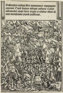 Den andre krigen i Gueldres, fra The Triumphal Arch of Maximilian I av School of Albrecht Dürer