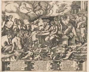 Allegori om kjærlighet av School of Marcantonio Raimondi, after Baccio Bandinelli