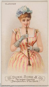 Klarinett, fra Musical Instruments-serien N82 for Duke-sigaretter, 1888., 1888.