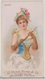 Fløyte, fra Musical Instruments-serien N82 for Duke-sigaretter, 1888., 1888.