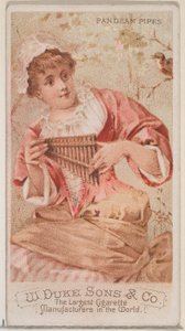 Pandean Pipes, fra Musical Instruments-serien N82 for Duke-sigaretter, 1888., 1888. av Schumacher and Ettlinger