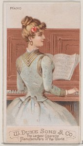 Piano, fra Musical Instruments-serien N82 for Duke-sigaretter, 1888., 1888.