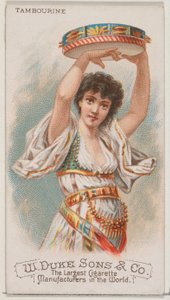 Tambourine, fra Musical Instruments-serien N82 for Duke-sigaretter, 1888., 1888.