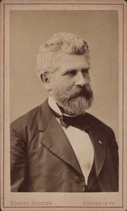 Portrett av cellisten og komponisten Georg Goltermann 1824-1898, ca. 1880. av Schwerin . Photo studio Edmund Behncke