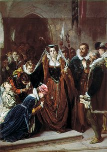 Queen Mary 1st Stuart (1542-1587) går til stillaset av Scipione Vannutelli