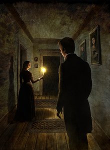 Store forventninger, 2012 (skrapebrett, digitalt fargelagt) av Scott McKowen