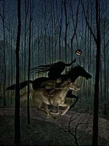 Legenden om Sleepy Hollow, 2012 (skrapebrett, digitalt fargelagt) av Scott McKowen