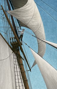 Treasure Island, 2004 (skrapebrett, digitalt fargelagt) av Scott McKowen