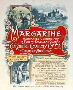 Annonse for margarin produsert av Craigmillar Creamery av Scottish School