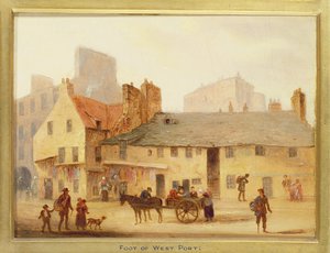 Foot of West Port, detalj fra Edinburgh: Nine Views of the Old Town av Scottish School