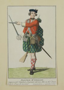 Malcolm McPherson, korporal i Black Watch Regiment, Shot for Desertion, 1743 av Scottish School