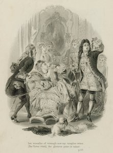 Scene fra Rape of the Lock, av Alexander Pope (gravering)
