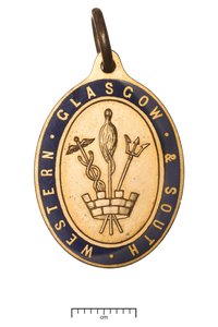 Skottland, Glasgow og South Western Railway, direktørpassering, ca. 1850 (gull og emalje) av Scottish School