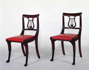Sidestoler fra Duncan Phyfe Workshop, 1810-20 (mahogni)