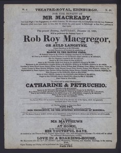Teaterprogram for Theatre Royal, Edinburgh av Scottish School