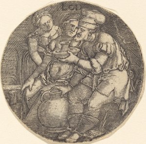 Lot og hans døtre av Sebald Beham
