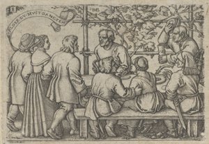 Bondefest, fra Bondefesten eller de tolv måneder, 1546-47. av Sebald Beham