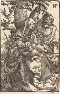 Den hellige familie under et tre av Sebald Beham