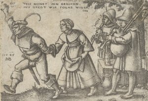 Årets slutt, fra Bondefesten eller de tolv månedene, 1546. av Sebald Beham