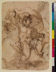 Putto på en sky (foran) av Sebastian (attr.to) Munoz