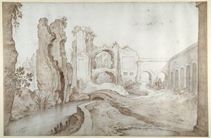 Ruinene av Thermae of Titus av Sebastian Vrancx