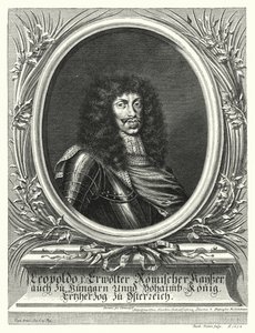 Leopold I, den hellige romerske keiser (gravering) av Sebastian van (after) Dryweghen