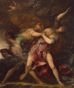 Apollo og Daphne (olje på lerret) av Sebastiano Mazzoni