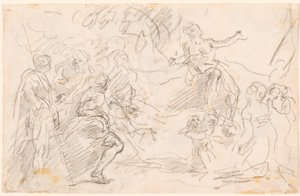 Bibelsk scene [verso] av Sebastiano Ricci