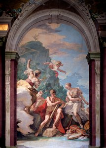 Hercules i krysset mellom last og dyd - Fresco av Sebastiano Ricci