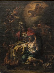 Minerva (olje på lerret) av Sebastiano Ricci