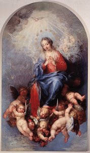 Den ulastelige jomfru Maria (olje på lerret av Sebastiano Ricci