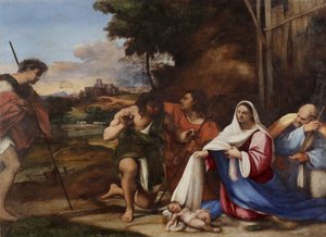 Tilbedelse av hyrdene, 1510 av Sebastiano del Piombo
