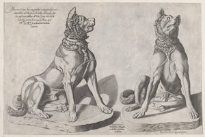 Mirror of Roman Magnificence: Two Dogs, 1558., 1558. av Sebastiano di Re