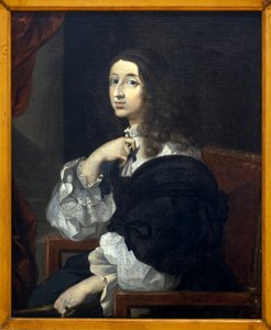 Portrett av dronning Christine av Suede (Kristina Vasa av Sébastien Bourdon