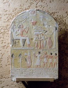 Begravelsesstele av Tembu (malt kalkstein)