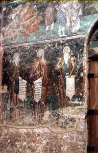 Detalj fra Jomfruens Dormition av Serbian School