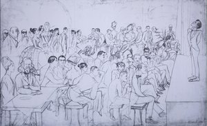 Komikerne hviler hjemme, 1916 av Sergei Alexandrovich Polyakov